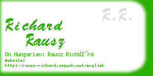 richard rausz business card